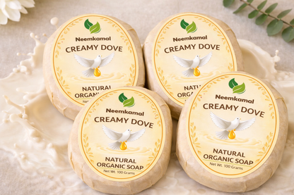 Neemkamal Fresh Creamy Moisturizing Soap (100g)(Pack of 8) – Handmade Ayurvedic Ultra Soft Skin & Deep Nourishing Bath Bar