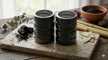 Neemkamal Activated Charcoal Natural Organic Soap (100g)(Pack of 8) – Handmade Ayurvedic Detox & Deep Cleansing Skin Care Bar