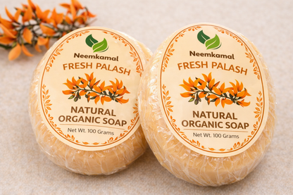 Neemkamal Fresh Palash Natural Organic Soap (100g)(Pack of 8) – Handmade Ayurvedic Skin Brightening & Rejuvenating Herbal Bath Bar
