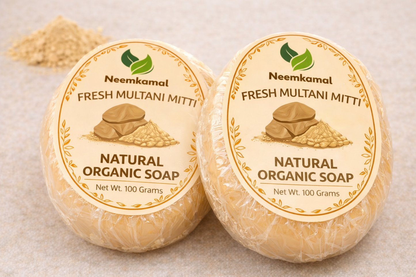 Neemkamal Fresh Multani Mitti Natural Organic Soap (100g)(Pack of 8) – Handmade Ayurvedic Oil Control & Deep Cleansing Skin Care Bar
