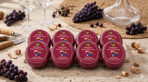 Neemkamal Fresh Red Wine Natural Organic Soap (100g)(Pack of 8) – Handmade Ayurvedic Anti-Aging & Skin Rejuvenating Bath Bar